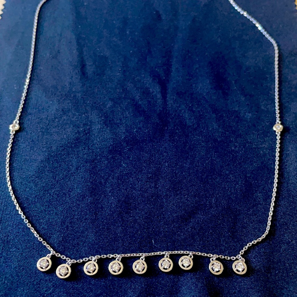 Sterling Silver and Zirconium Stone Necklace